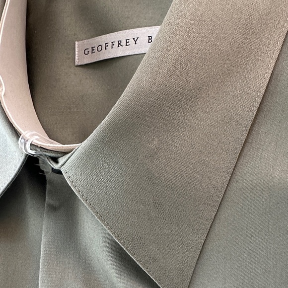 Geoffrey Beene Sage Green Sateen dress Shirt - Picture 6 of 6